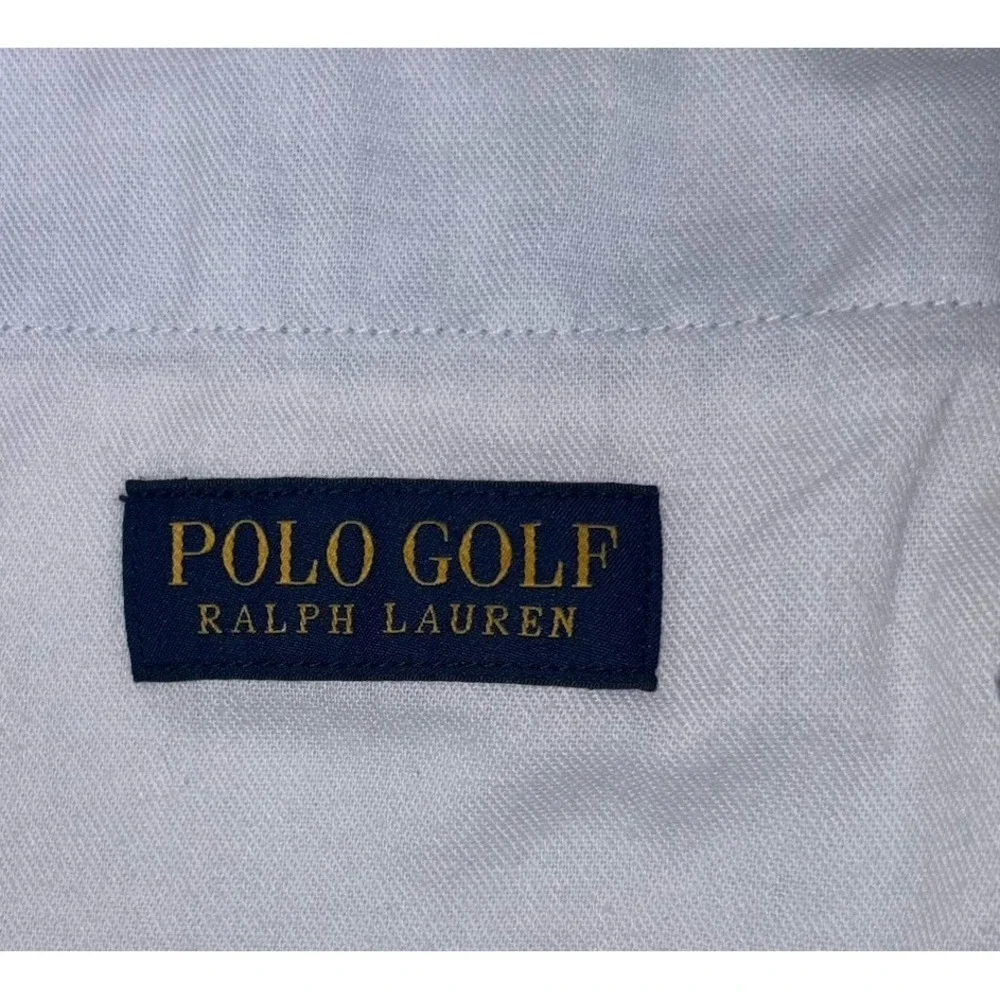 Ralph Lauren Polo Golf Chino Shorts‎ Baby Blue Khaki Crest Logo 38 Twill Stretch